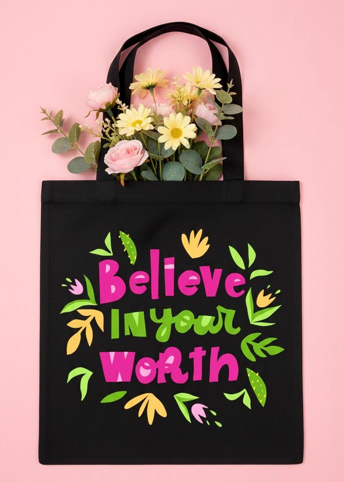 Believe In Your Worth Tote Bag