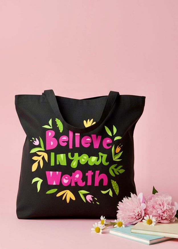 Believe In Your Worth Tote Bag