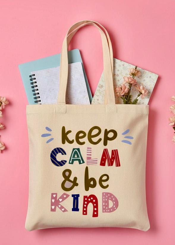 Keep Calm & Be Kind Tote Bag
