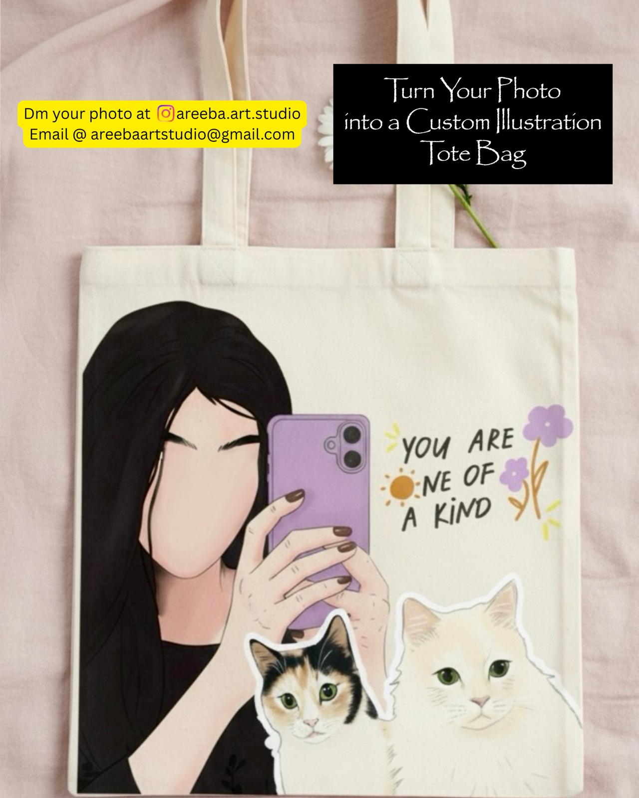 A Custom Portrait Tote Bag