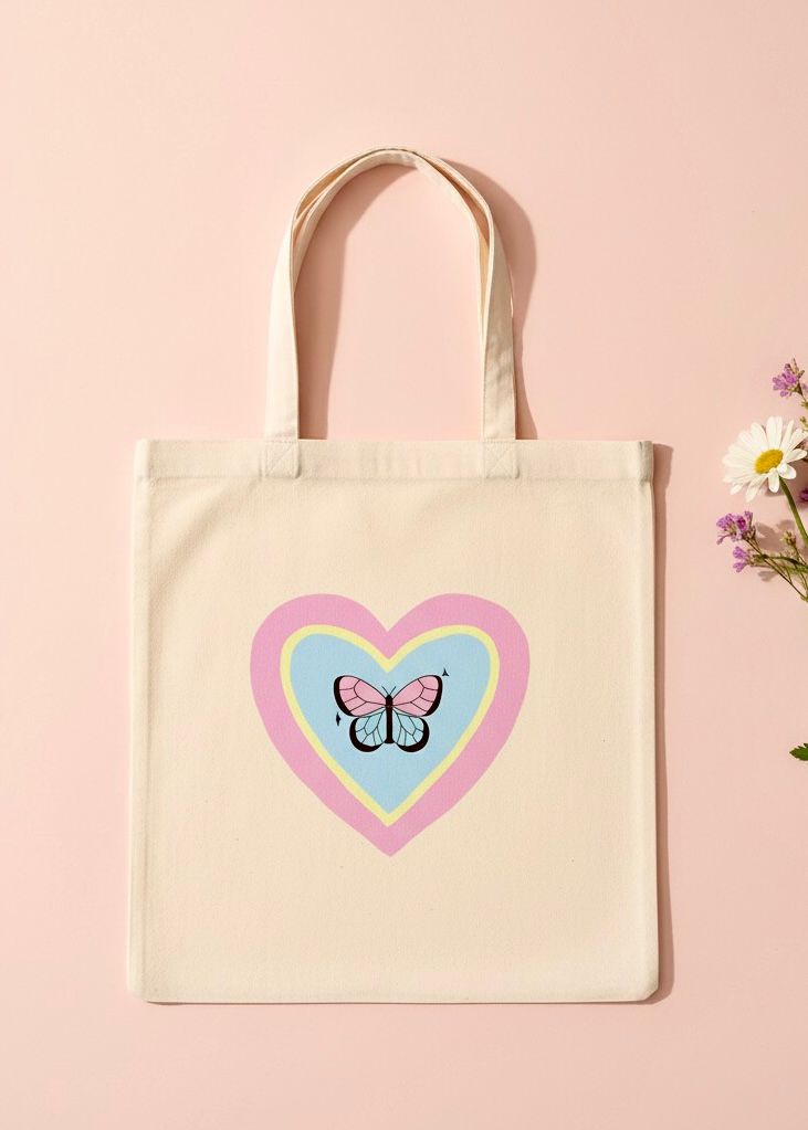 Pastel Heart Tote Bag