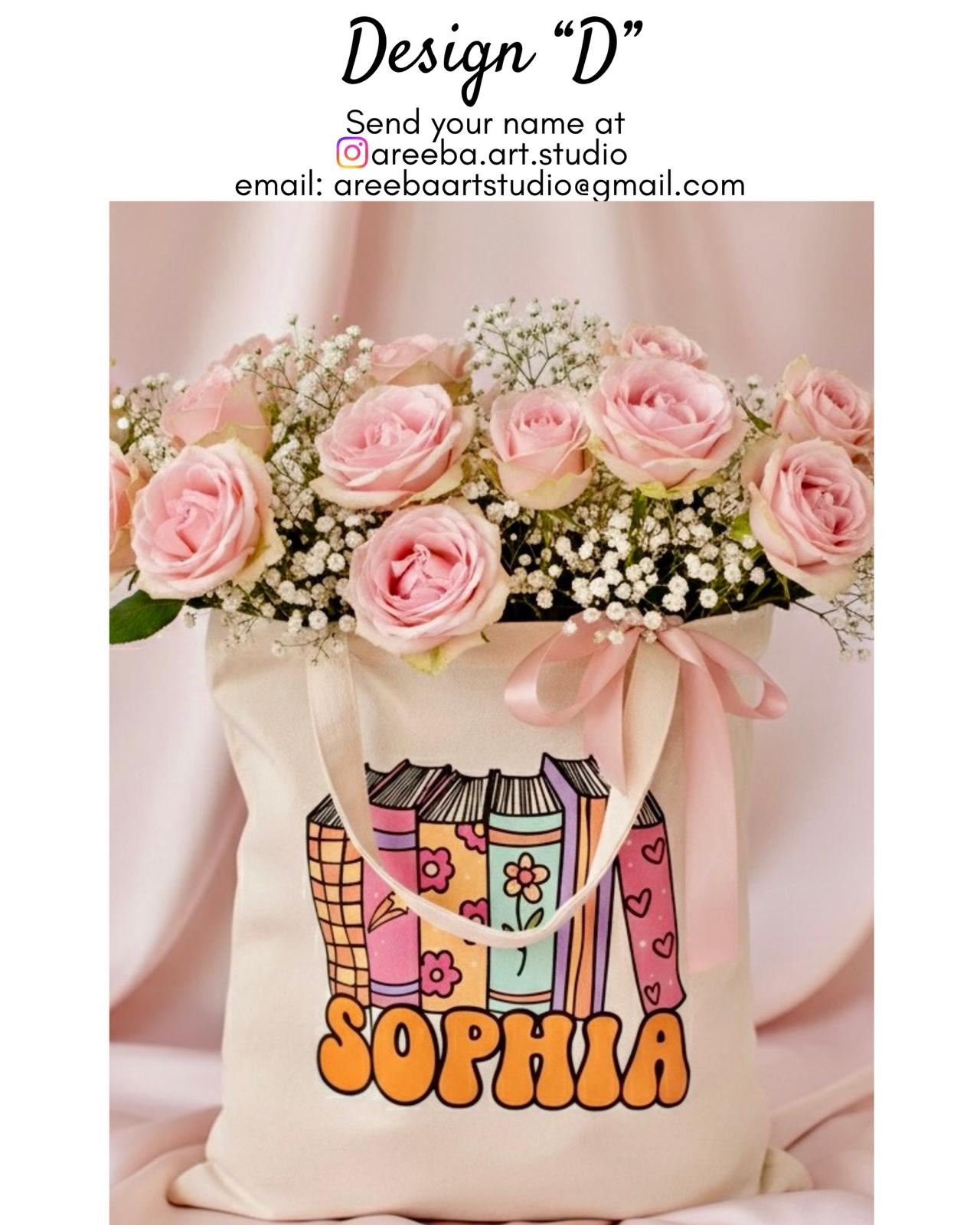 A Custom Name Tote Bag